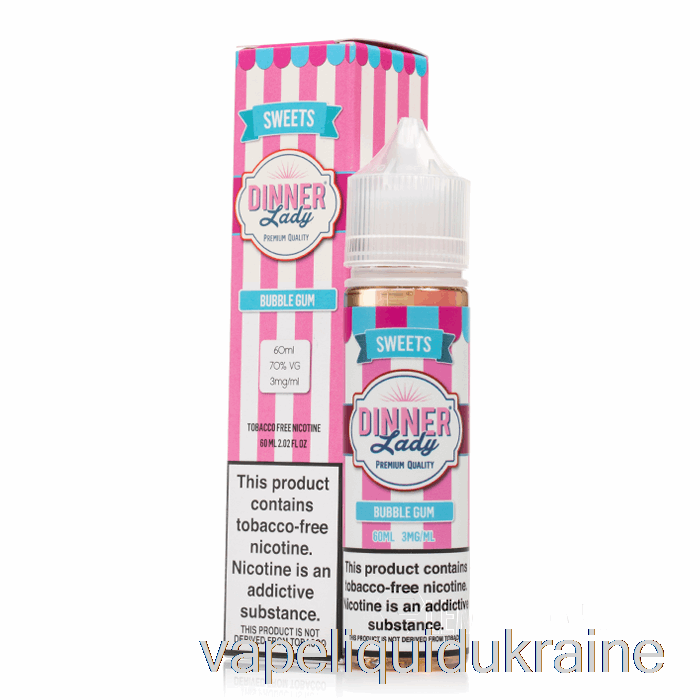 Vape Liquid Ukraine Bubblegum - Vape Dinner Lady E-Liquid - 60mL 3mg